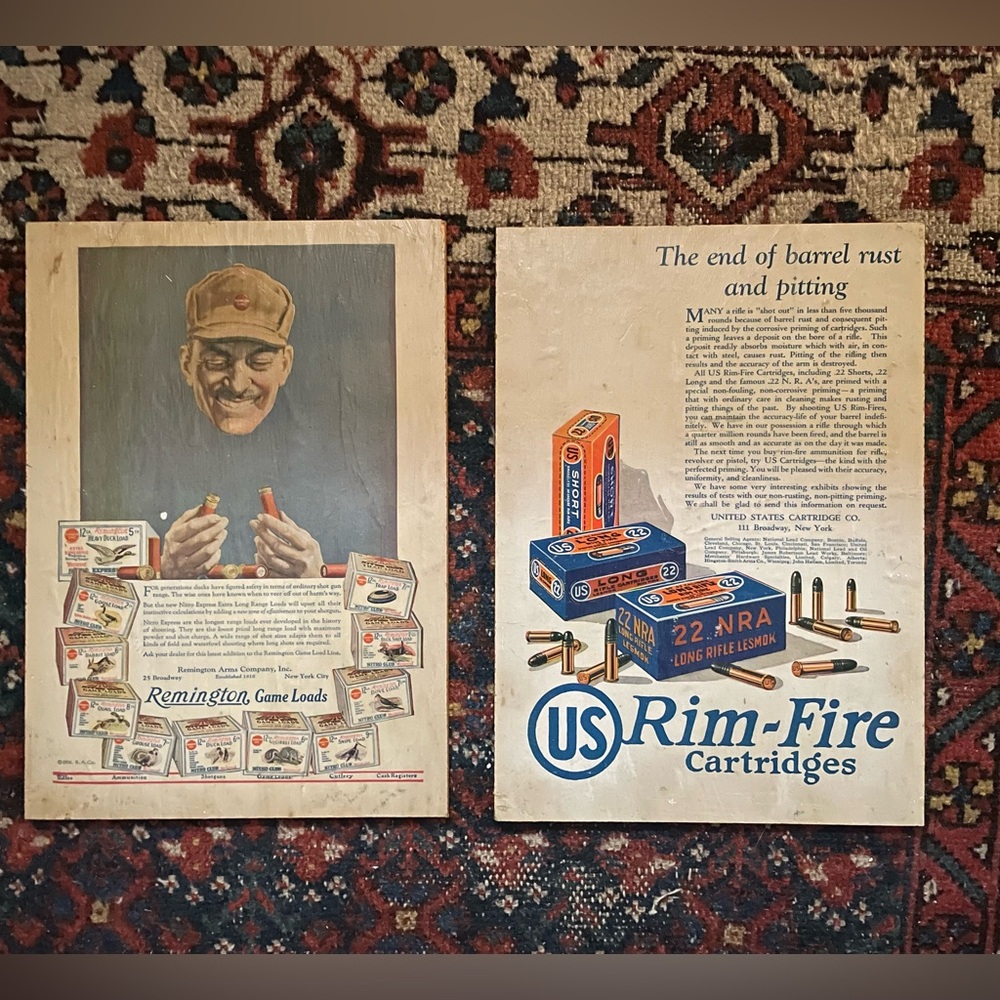 Vintage Remington & US Rimfire signs